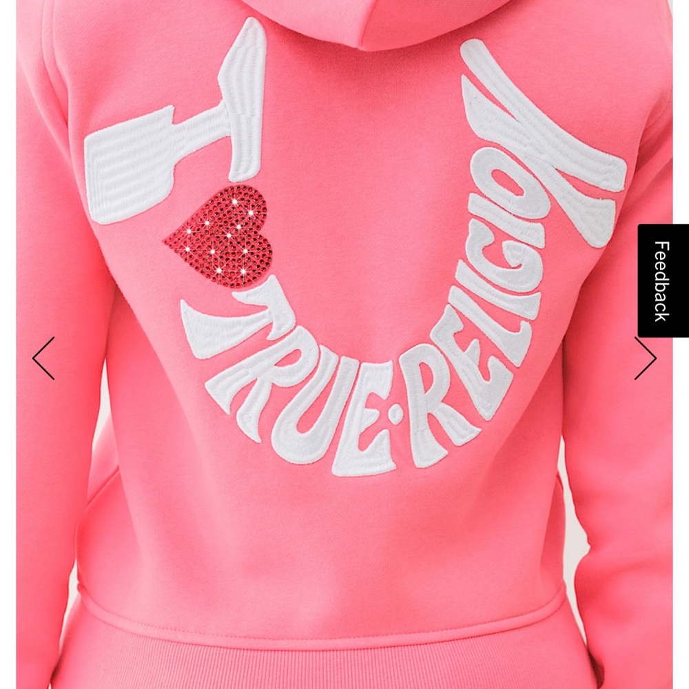 True Religion Women’s Bright Pink Hoodie